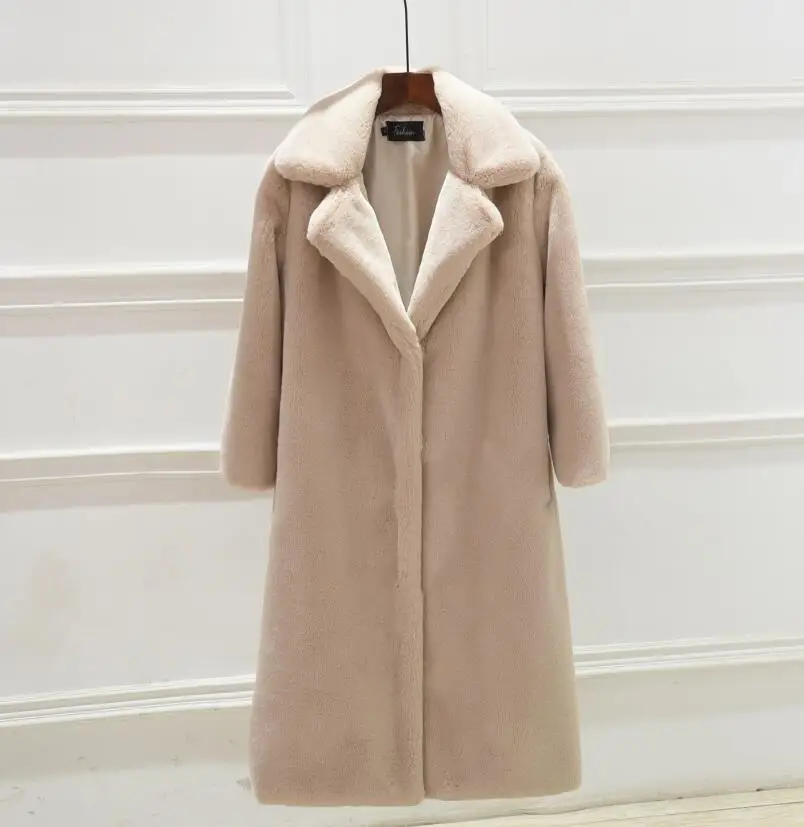 Winter Jacket Women Long Faux Fur Coat Plus Size Fluffy Jacket Fashion Ladies Luxury Coats Fausse Fourure Femme Teddy Coat