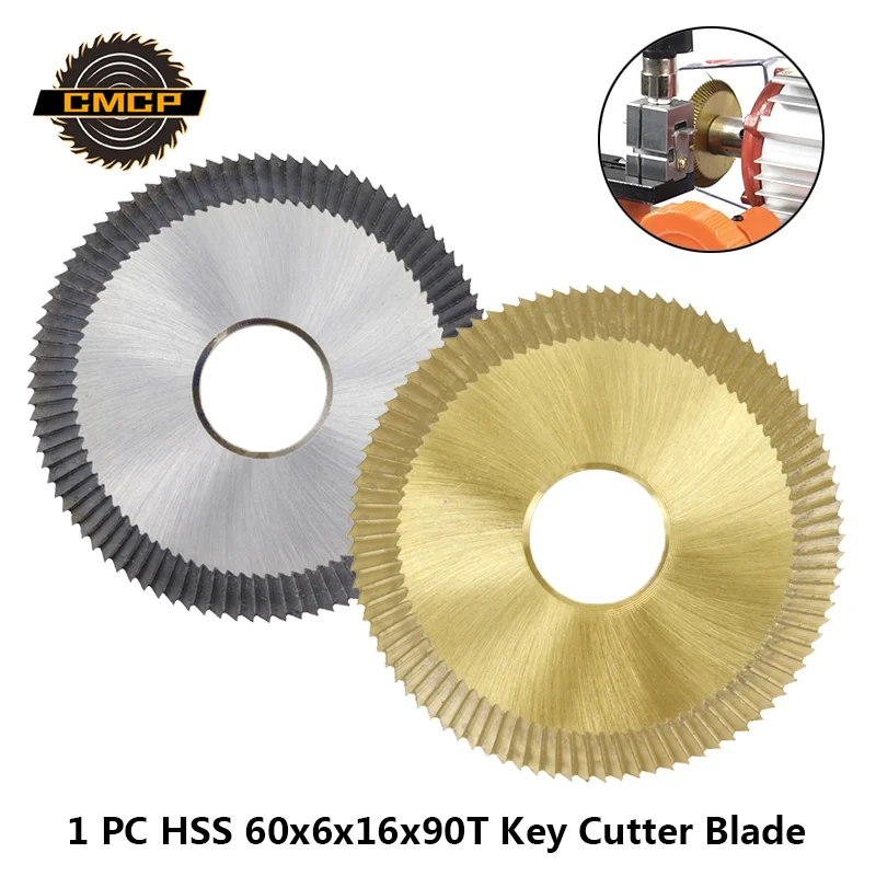 

CMCP HSS 60x6x16x90T Key Cutting Blade For All Horizontal Key Machine Single Side Key Cutter Blade Milling Cutter Locksmith Tool