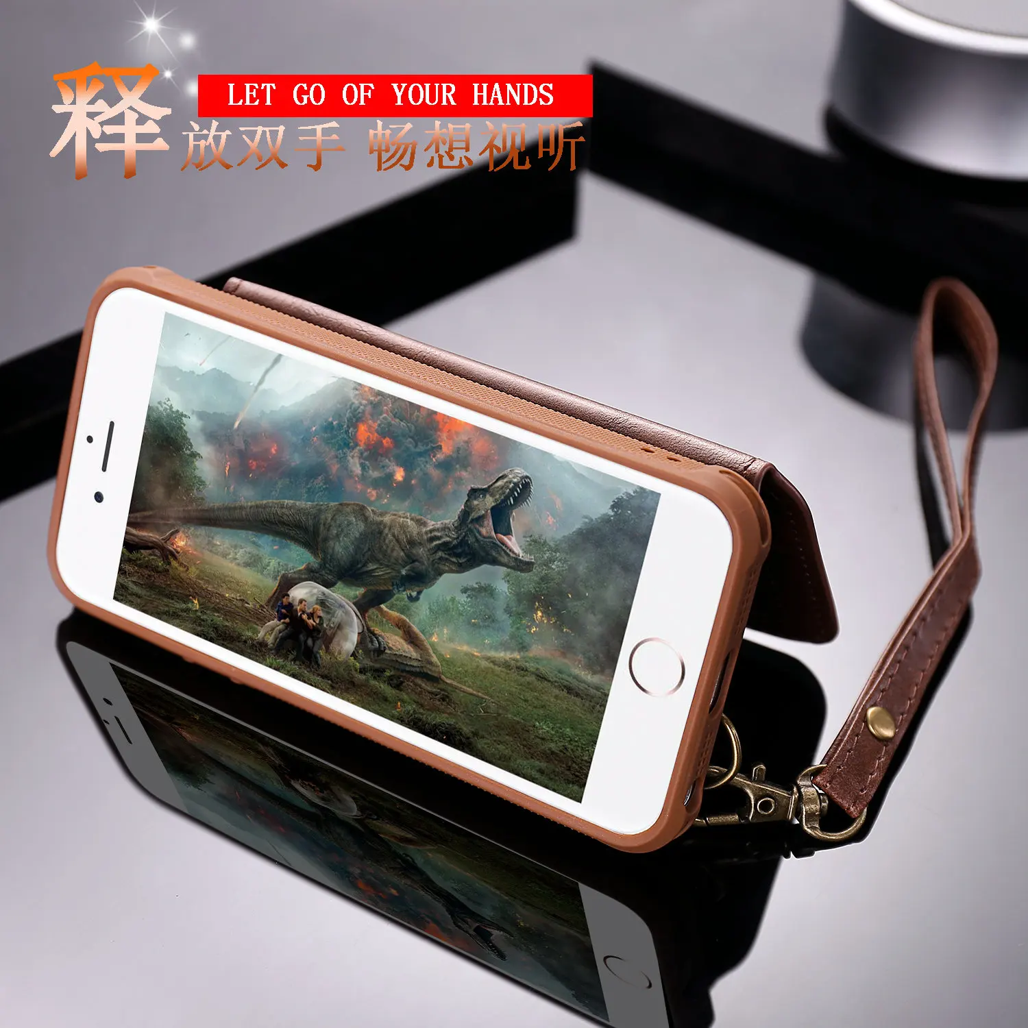 Coqeu чехол из искусственной кожи с Порошковым эффектом для Apple iPhone 5 5C 5S Wind chimes