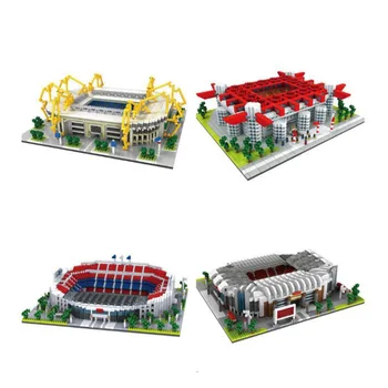 

Logoinglys Building Blocks Assemble Architecture San Siro Football Field Signal Iduna Park Stadium Educational Bricks Gifts