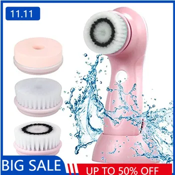 

Facial Cleaner Brush 3 in 1 Electric Rotating Facial Cleansing Brush USB Rechargeable Face Massage Skin Care Beauty Instrument