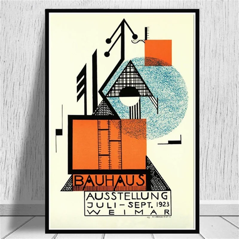 Плакаты и принты Bauhaus Ausstellung 1923 Weimer выставочный плакат настенное художественное полотно живопись для домашнего декора комнаты