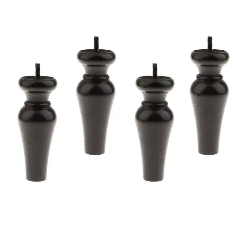 

furniture foot Wooden cabinet foot, height 150 mm, 4 pieces - black
