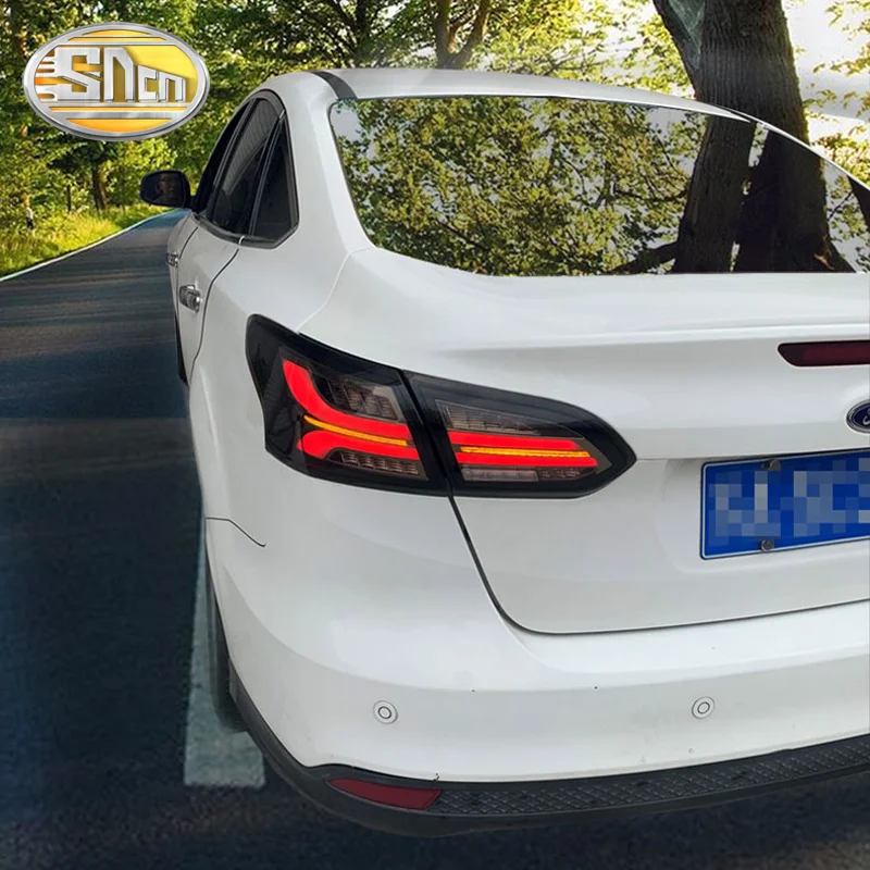 Для Ford Focus 3 MK3 Sedan~ светодиодный задний фонарь светодиодный DRL сигнальный тормоз задний фонарь
