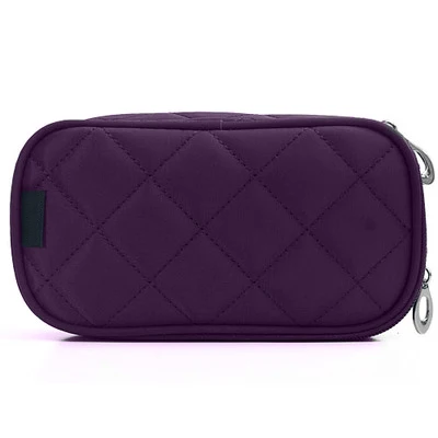 Purple Mihawk мини двойной слой косметики сумка органайзер для путешествий функциональная косметичка чехол для туалетных принадлежностей аксессуары для хранения кистей - Цвет: Purple
