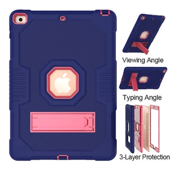 

Shockproof Heavy Duty Case For New iPad 2017 2018 A1822 a1823 A1893 Generation with Kids Safe Silicon PC Back cover Tablet case