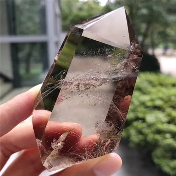 

Phantom Crystal W Rutile Stone Island Stones Crystals Wicca Cristal Pierre Naturelle et Cristaux Natural Healing Decor Quartz