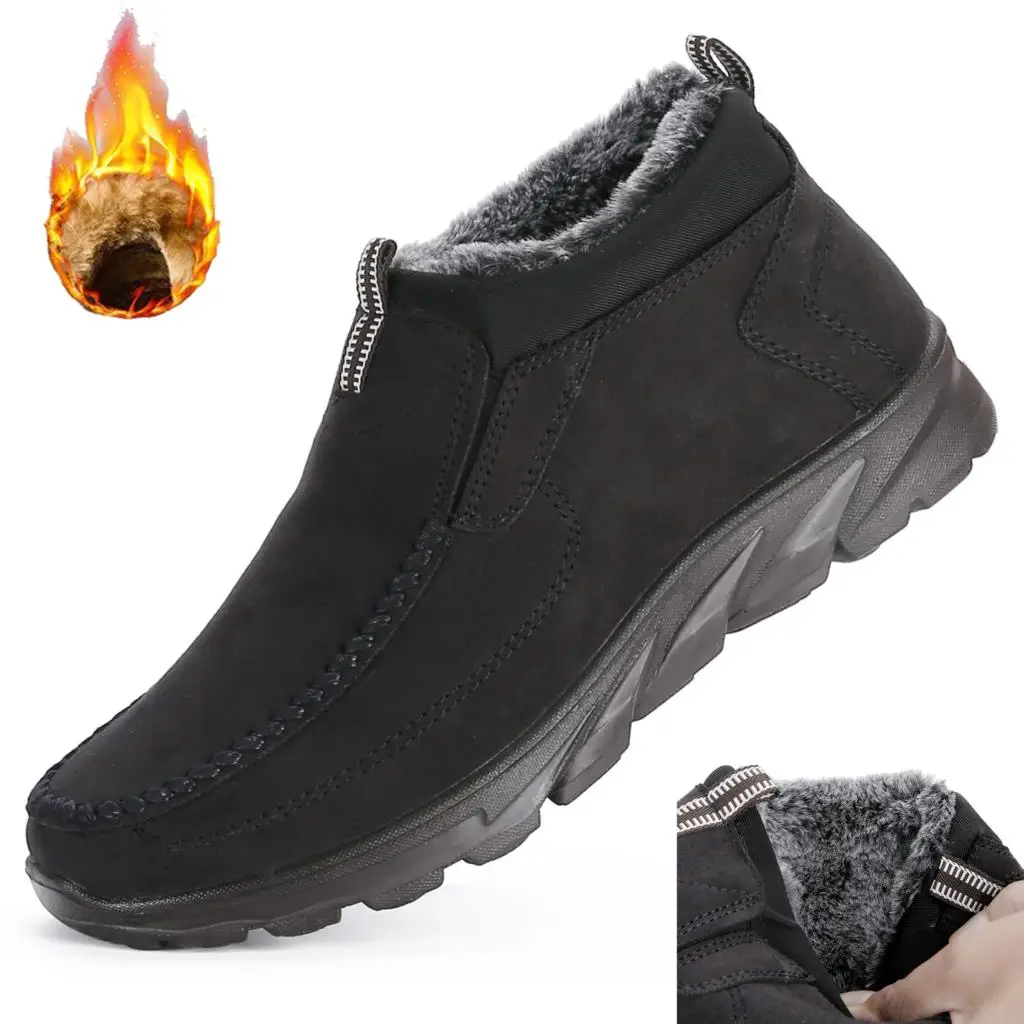 

Men Winter Snow Boots Warm Casual Shoes Plus Loafers Boots Nice Winter Shoes Warm Male Outdoor Walking Sneakers Men Ankle Boots