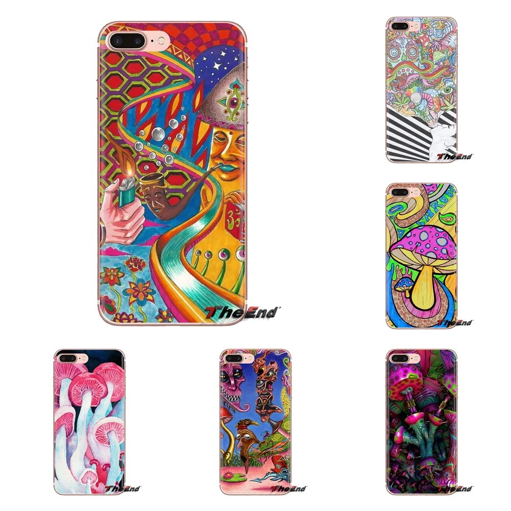 

Silicone Skin Case For iPhone XS Max XR X 4 4S 5 5S 5C SE 6 6S 7 8 Plus Samsung Galaxy J1 J3 J5 J7 A3 A5 Trippy Pictures Shrooms