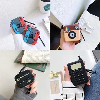 

Retro Pager Game Console Case For Airpods 1 2 Wireless Headphone Soft Silicone Protective Cover For Air Pods Bluetooth Earphone
