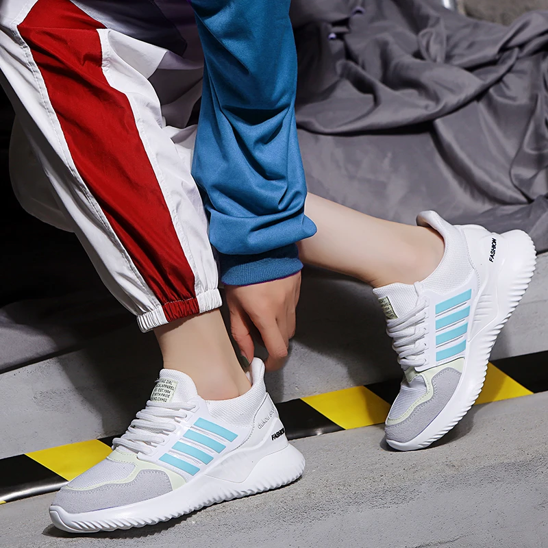 

2020 Spring Autumn Fashion Women's Shoes Color Matching Color Stripes Personality Daily Campus Female Vulcanized Shoes U27-07