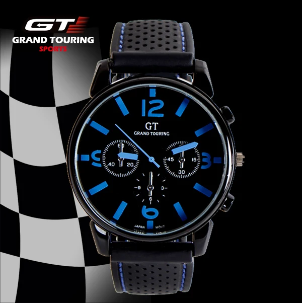 Гоночные мужские спортивные часы люксовый бренд Grand Touring GT часы силиконовые мужские армейские кварцевые Военные Наручные часы Женская мода