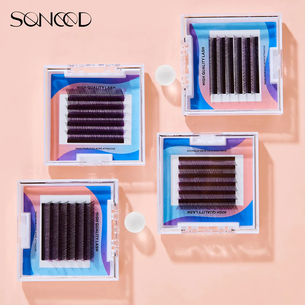 Плетеные вручную фиолетовые мягсветильник легкие натуральные ресницы Sonned YY