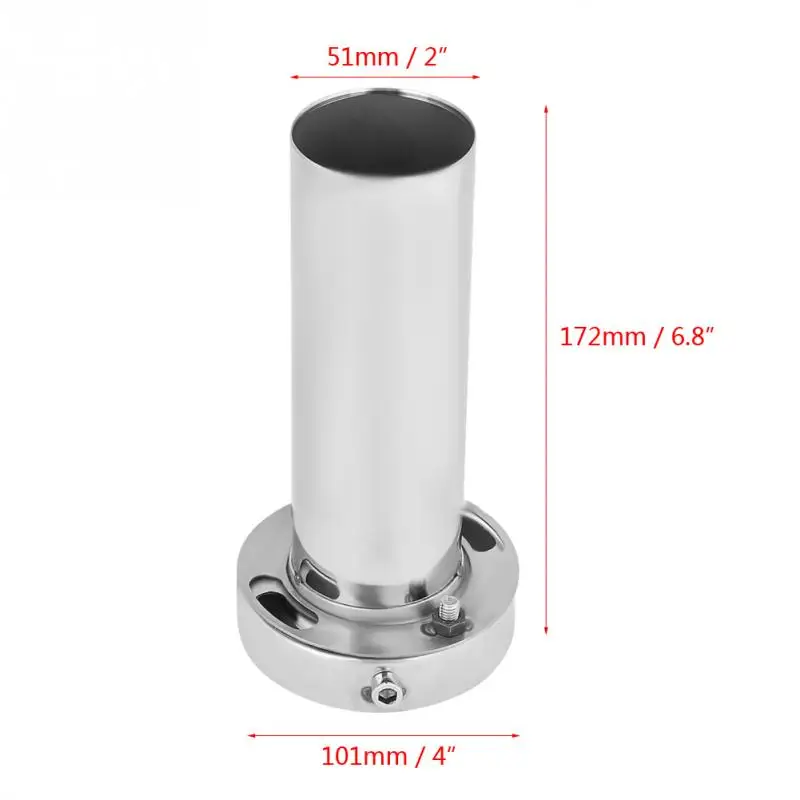 Universal Adjustable Round Exhaust Muffler Tip Removable Sound Silencer Car Accessories - Цвет: 4in
