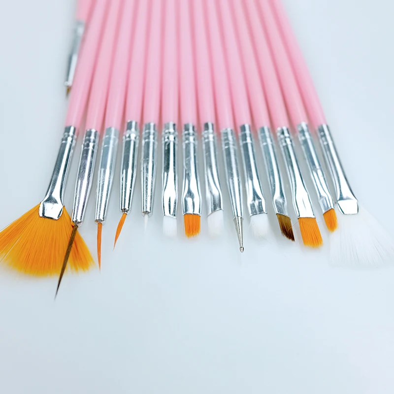 MorCat, 15 шт., кисти для ногтей, DIY дизайн ногтей, ручка с кисточкой, Раскрашивание, рисование, Веерная линия, строитель, цветочный дизайн, гель для ногтей, инструмент