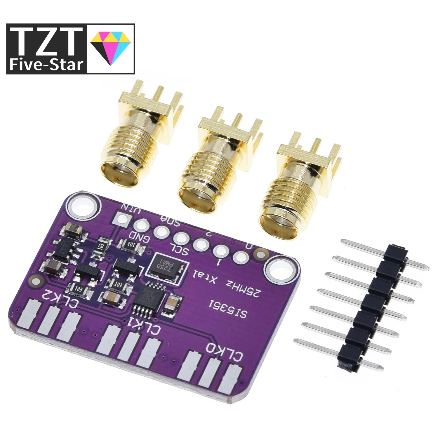 DC 3V-5V CJMCU-5351 Si5351A Si5351 I2C Takt Generator Breakout Board Modul Signal Generator Uhr 8KHz-160MHz Für Arduino – Detail 4