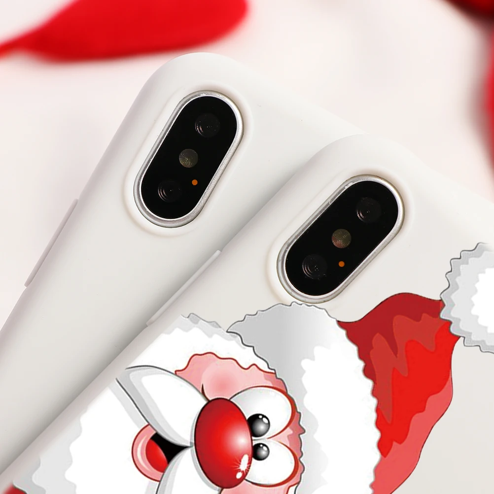 Веселый Рождественский Санта Клаус Олень Рождественский принт силиконовый мягкий ТПУ чехол для телефона для iPhone 7 8 6 6S Plus XR X 11 Pro XS Max 5 5S SE чехол
