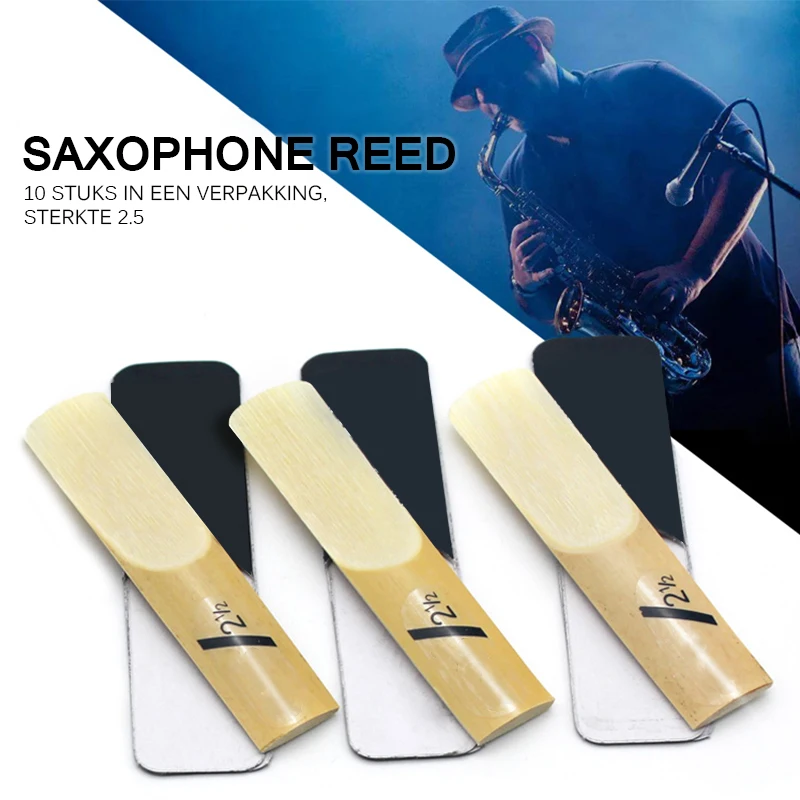 10 Pcs Musical Instruments Saxophone Parts Saxophone Alto Reeds Strength 2 2.5 3 Sax Woodwind Instrument Parts Christmas Gift