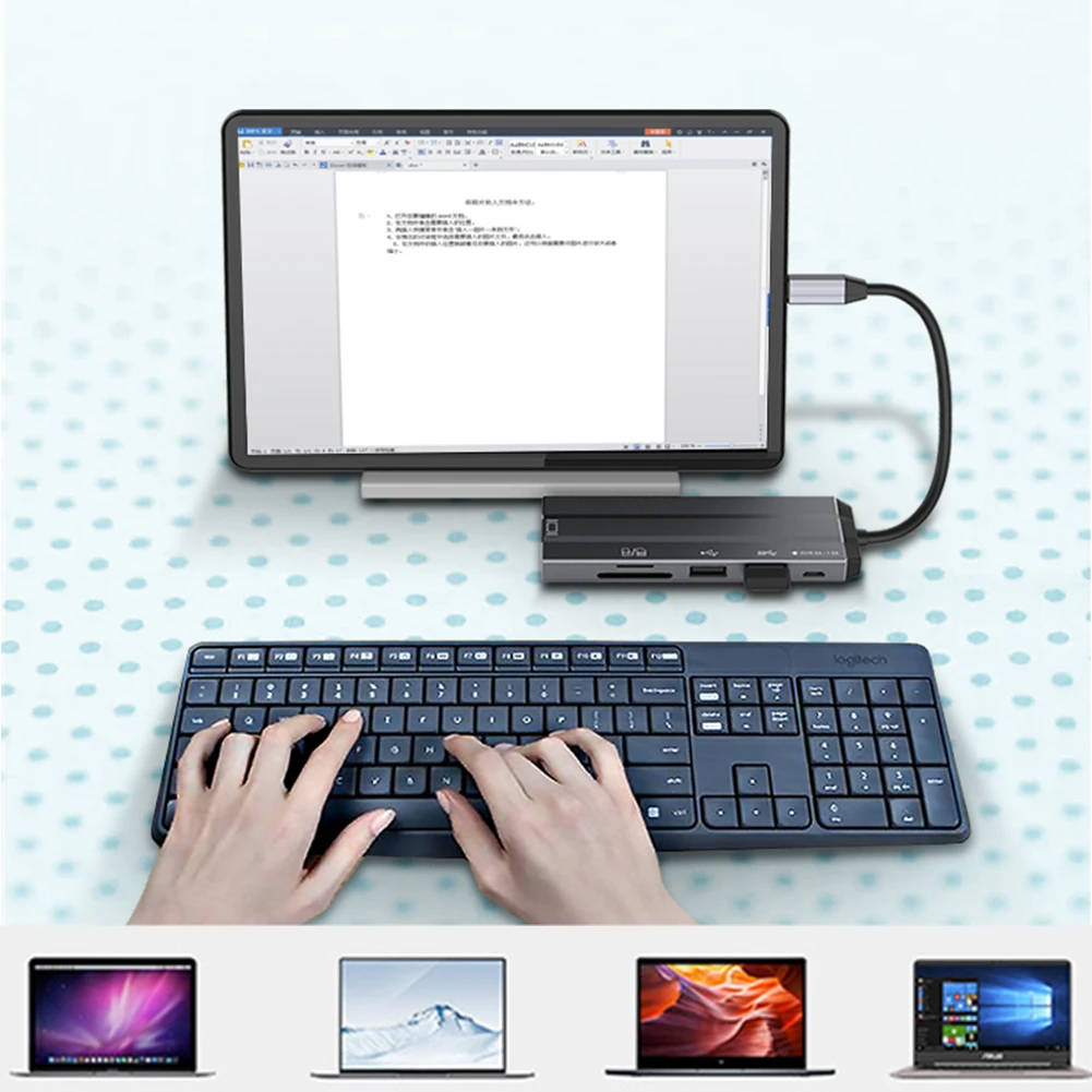 USB C концентратор USB-C-3,0 концентратор HDMI Thunderbolt 3 адаптер для MacBook samsung Galaxy S9 huawei P20 mate 20 Pro type C usb-хаб