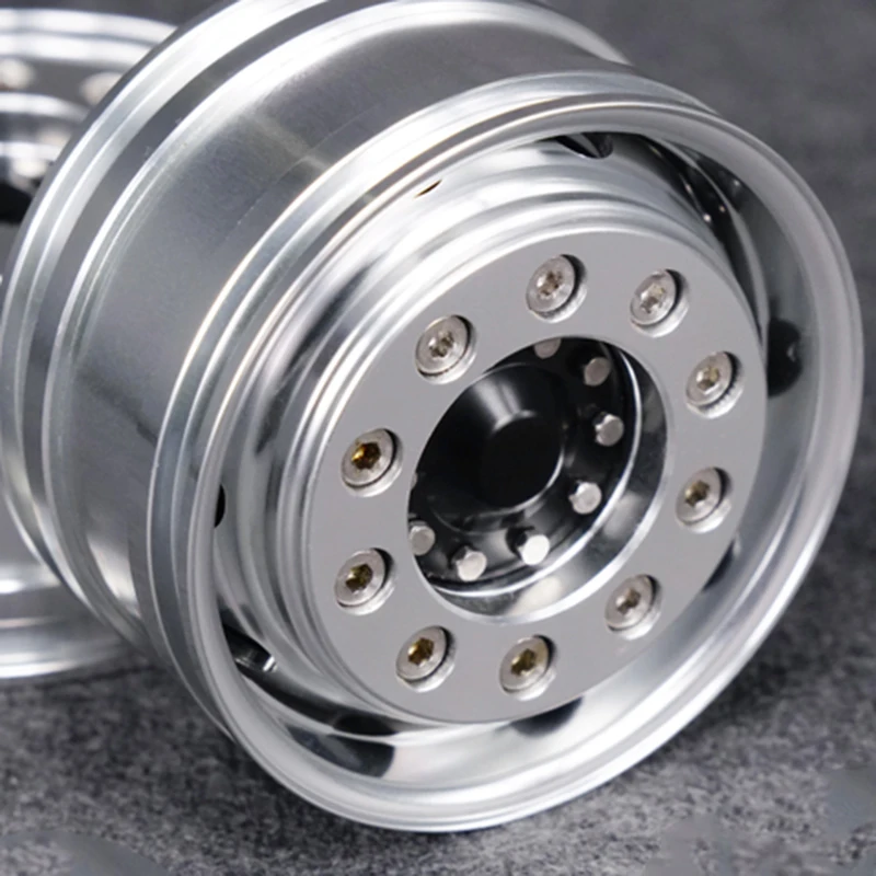 Details about / For Tamiya LESU Tractor Dump Truck 1:14 RC Metal Front Rear Wheel Hubs 10 Spoke