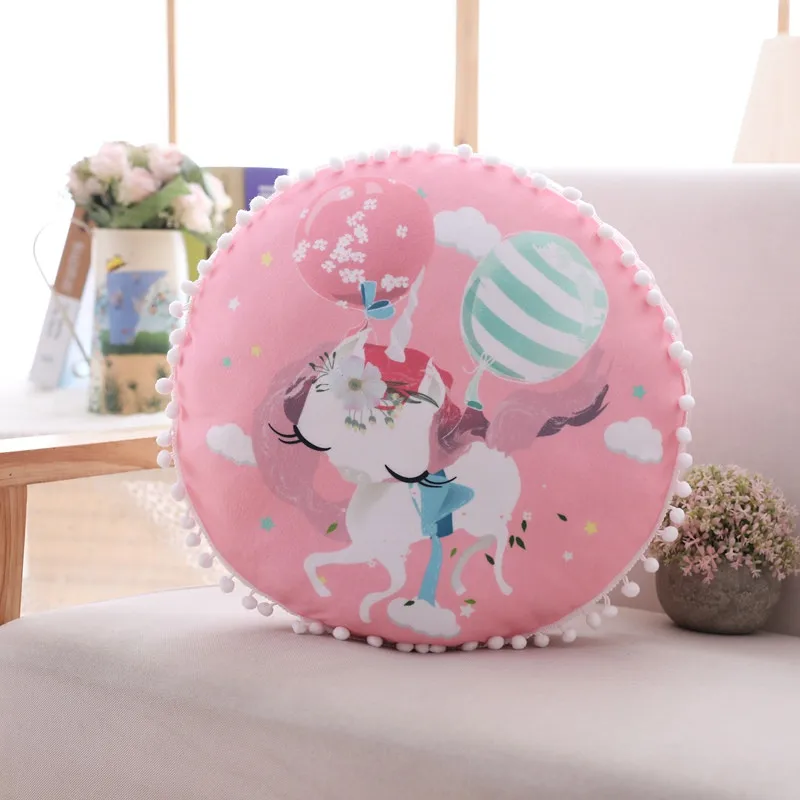 1 шт. 38 см Kawaii Единорог плюшевая подушка чучело Животное Лошадь Единорог игрушка Диван Подушка милые куклы для детей рождественские подарки - Цвет: 2