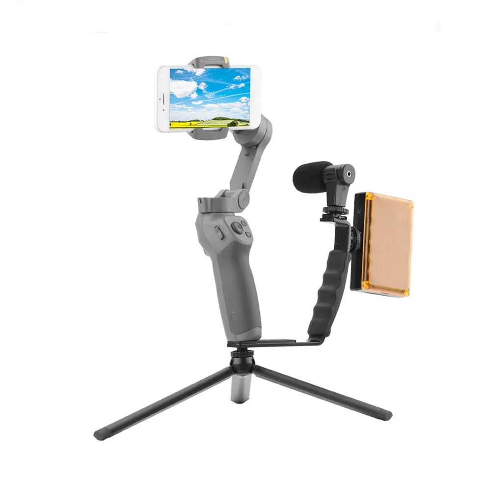 Для Dji Osmo мобильный e2/3 Zhiyun заполняющий свет беспроводной микрофон l-тип расширительный кронштейн профессиональная Мода 6875+ 2467