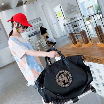 

Boarding travel bag Fitness bag Women's sport bag dry and wet separate hand luggage short trip travel bag Ethnic style bag