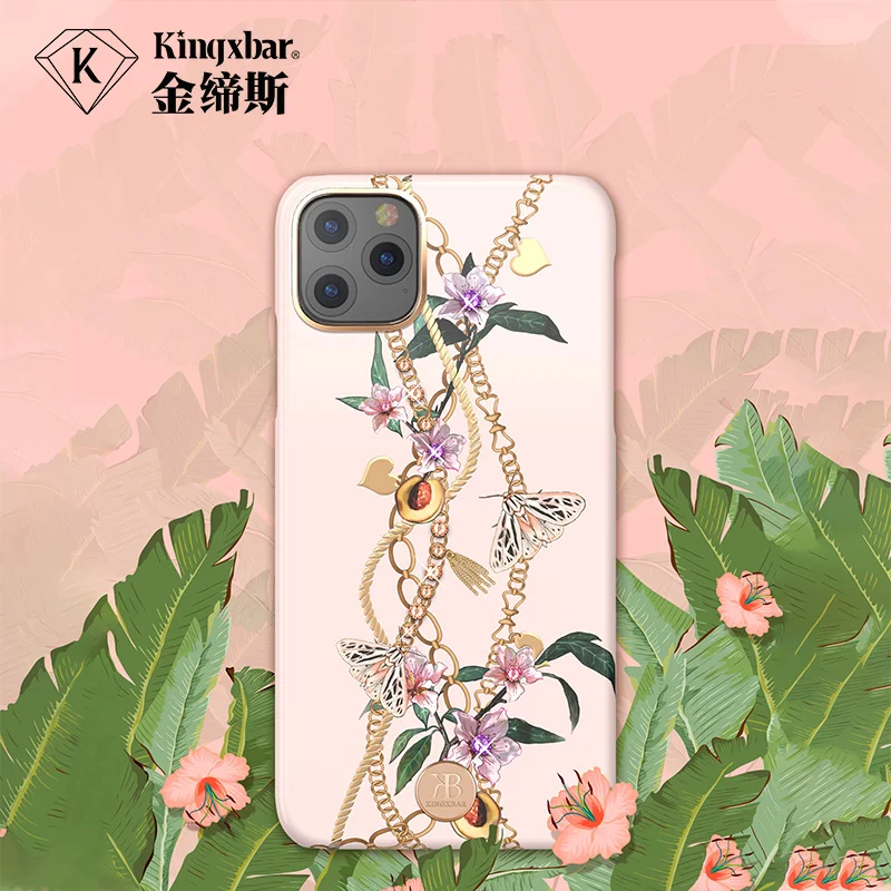 Kingxbar Бабочка Блестящий бриллиантовый чехол для iPhone 11/11 Pro/11 Pro Max задняя крышка