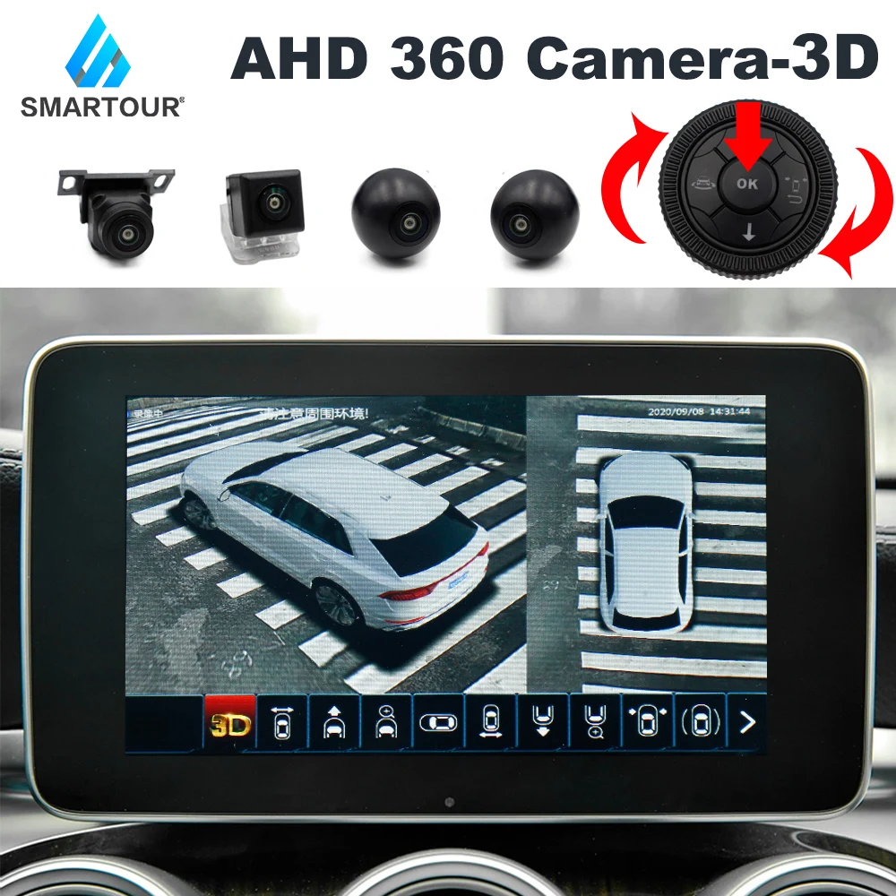 Smartour AHD 3D 360 Автомобильная камера с углом обзора и - Цена: 14 317,11 - 15 786,93 руб.