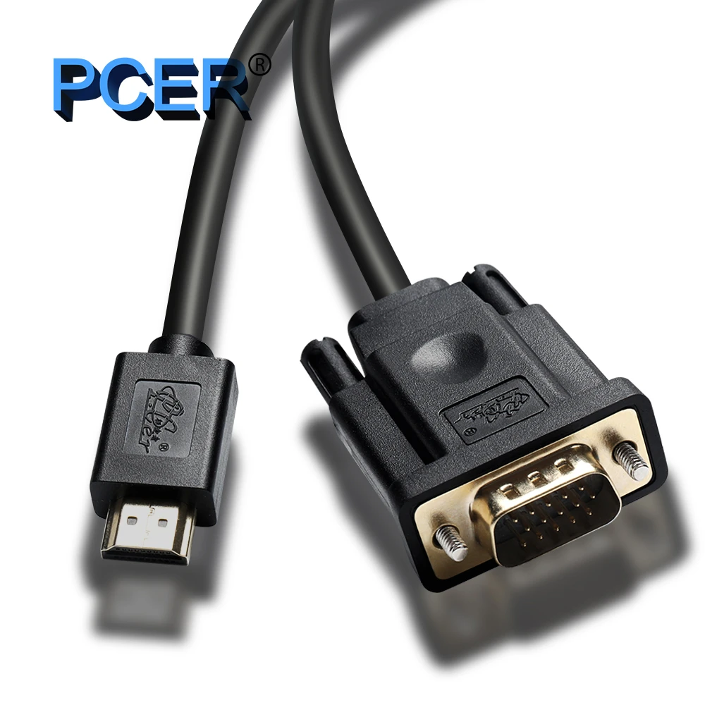 Pcer Hdmi Vga Cable Hdmi Male To Vga Male Cable For Pc Monitor Hdtv Projector Hdmi To Vga Cord Hdmi Cables Aliexpress