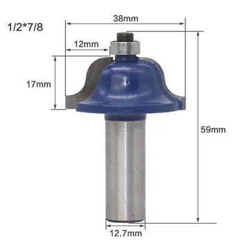 

Carbide Router Bits Round Over Beading Woodworking Trimmer Milling machine