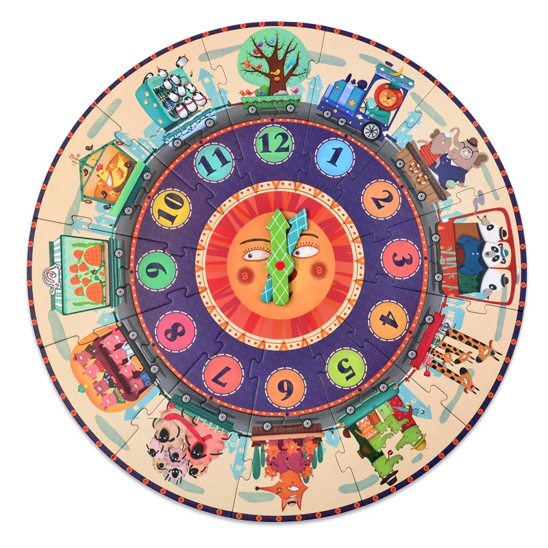 

Mideer Milu children's puzzle big paper digital clock cognitive puzzle puzzle puzzle puzzle puzzle 3-6 years old