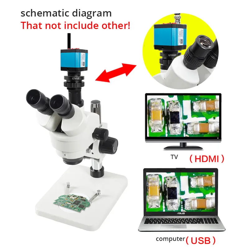 14MP HD цифровой микроскоп камера+ 0.5X c-крепление+ 30 мм 30,5 мм переходное кольцо электронный окуляр CCD камера видео для микроскопа