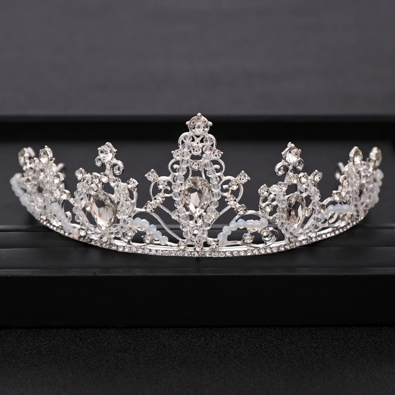Трендовая свадебная корона аксессуары для волос в стиле барокко Хрустальная корона со стразами свадебный головной убор корона принцессы свадебная корона ручной работы