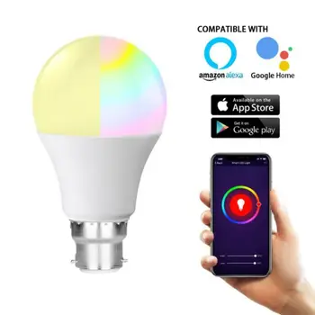 

11W Phone Voice WiFi Control RGB Energy Saving Dimming LED Bulb Household Color Adjustable Smart Light Bulbs For Alexa Google