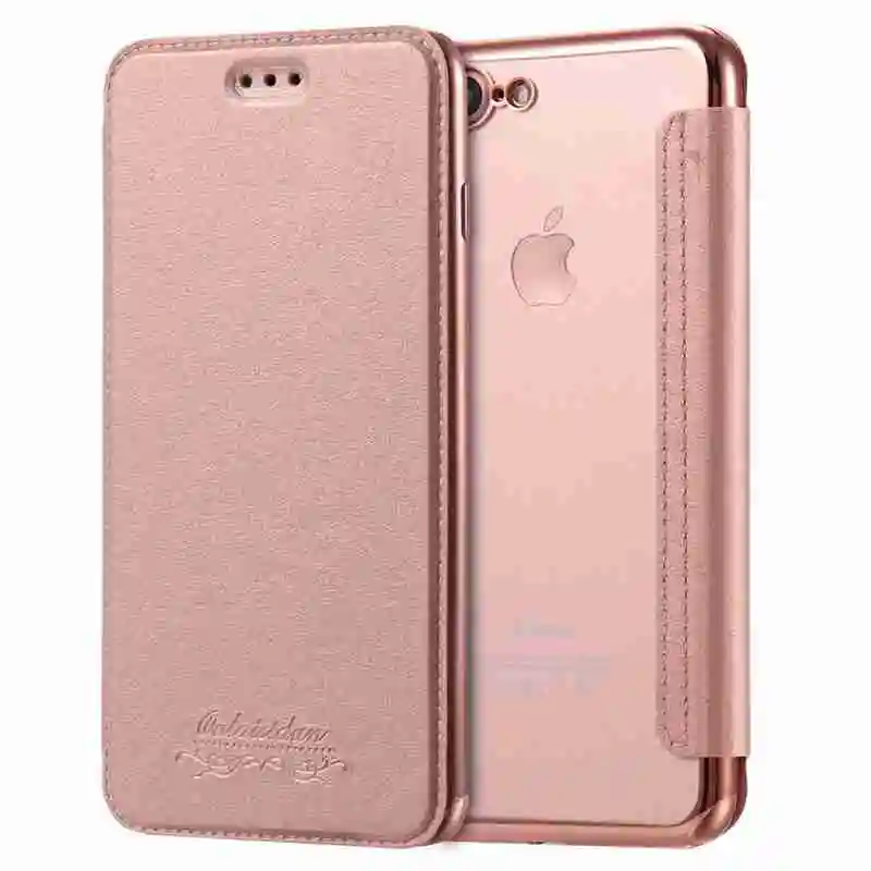 Роскошный чехол из TPU+ PU кожа чехол для iPhone 11 Pro Max 11 Pro 11 XS Max XR XS X 7 8, 6, 6 S, Plus, 5, 5S SE Флип кожаный чехол-подставка - Цвет: Rose Gold