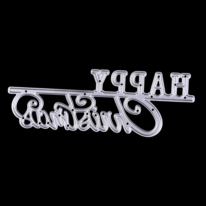 Happy Christmas English Word Letter Metal stencils Stencils for DIY Scrapbooking/photo album Decorative Embossing Paper Card