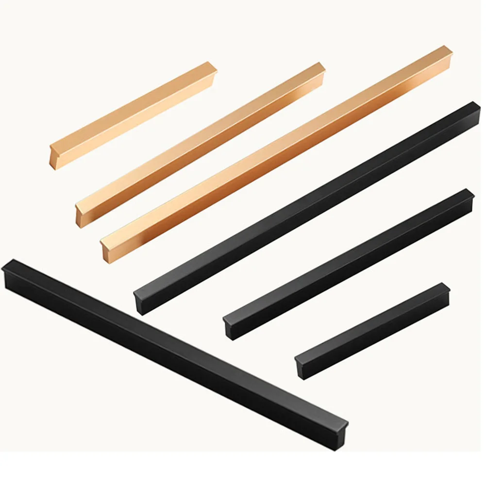 

12Pcs Long 128/160mm DoorKnobs Aluminum Furniture Handles Bathroom Knob Hardware Kitchen Furniture Door Handles Cabinet Drawer