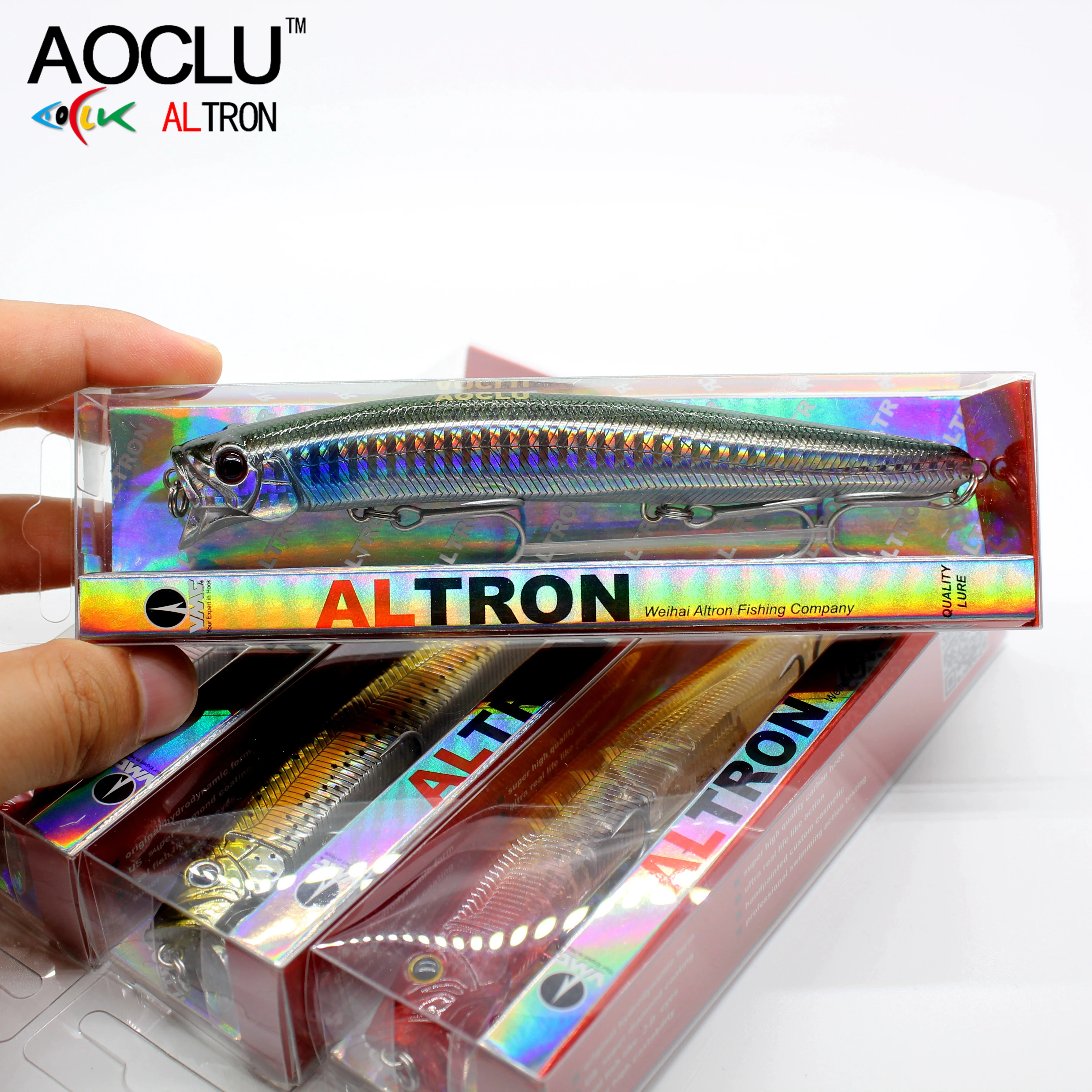 AOCLU lure wobblers 13cm 21g Hard Bait Minnow Floating Popper fishing lure With Magnet Bass Fresh 4# VMC hooks free shipping