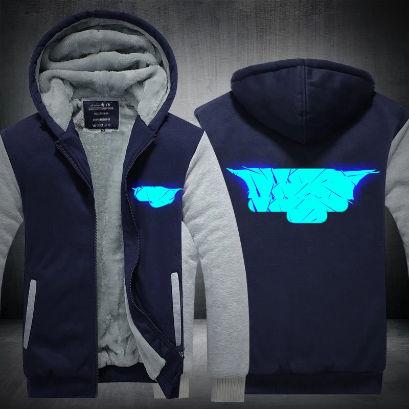 

Batman Cosplay Costumes LED glow-in-the-dark men extra-thick warm casual hooded Sweatshirts Batman jacket holloween costumes