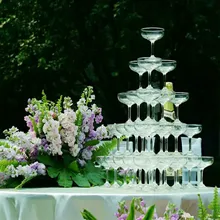 20 шт Высокое качество акриловый бокал для шампанского одноразовая пластиковая прозрачная чашка для украшения свадебной вечеринки бокал для питья