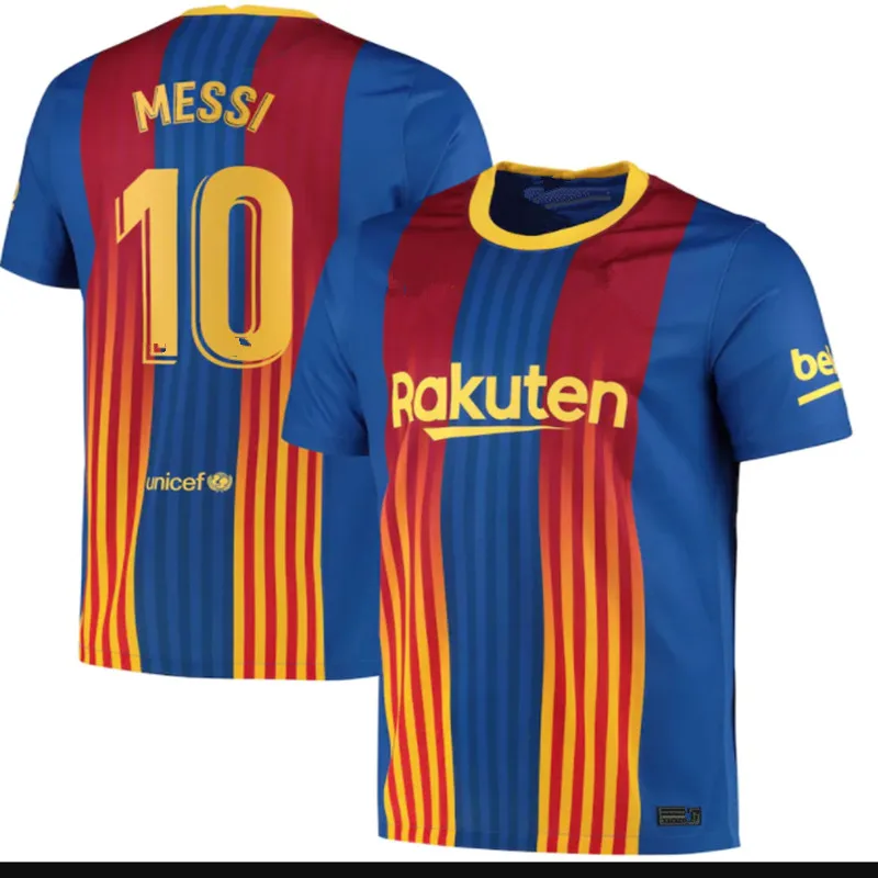 Obtenga esto MESSI nuevo 2021 21 -22 de calidad superior BarcelonaES camiseta adulto formación O DEMBELE ANSU FATI DE JONG 2122 nueva camisa DE los hombres GR6JeX0jDbl