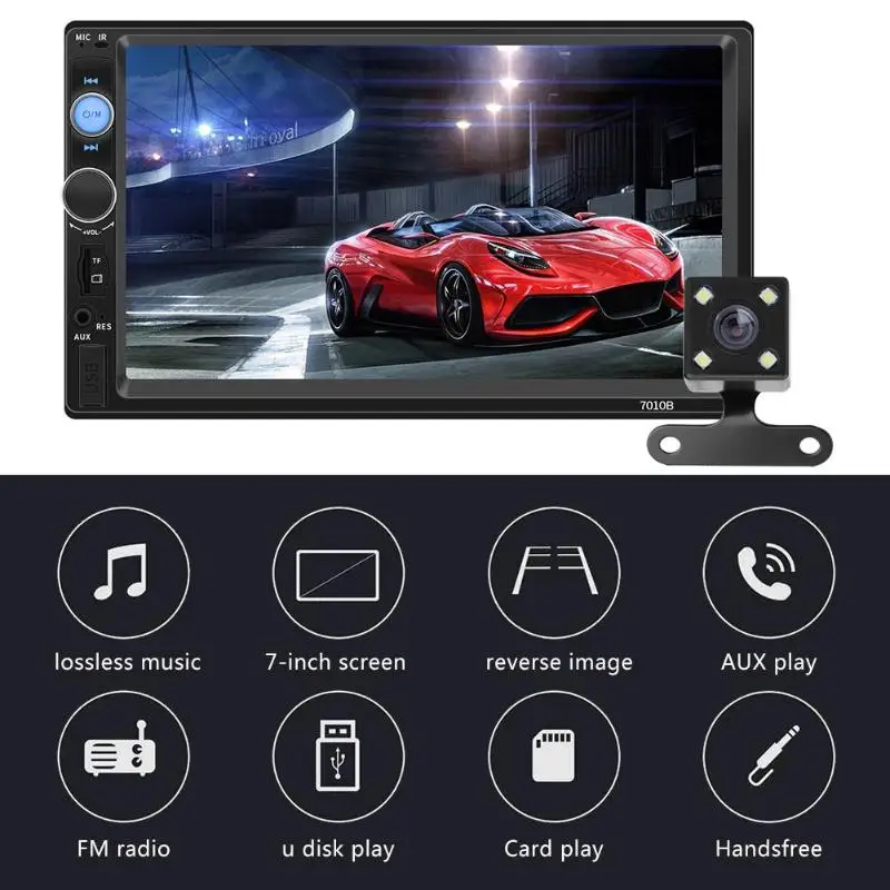 SWM T7010B стерео Bluetooth USB FM радио головное устройство в тире приемник