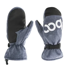 1 пара утолщенных Противоскользящих лыжных перчаток для занятий спортом на открытом воздухе, зимние водонепроницаемые перчатки для катания на лыжах, теплые перчатки из искусственной кожи для верховой езды