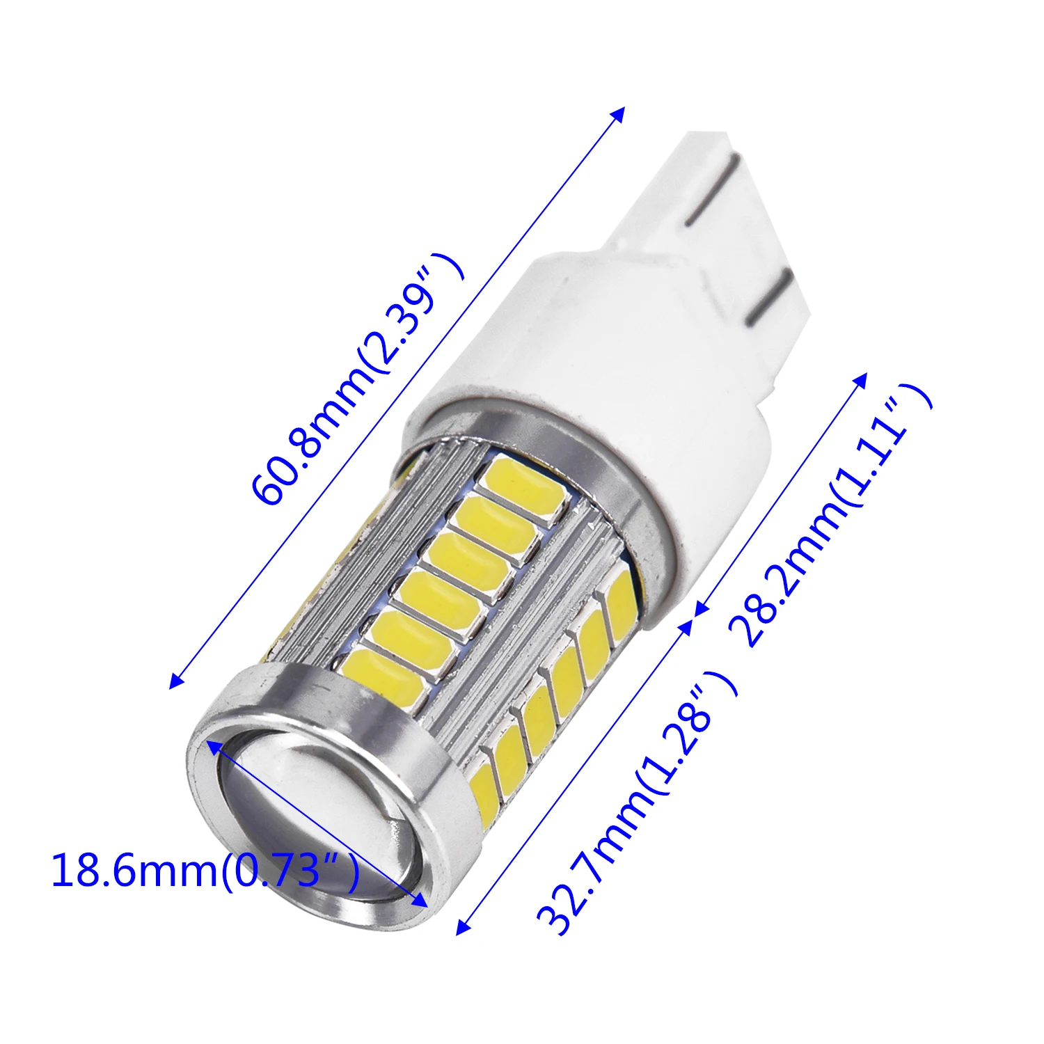 2 шт. 6000K белый T20 7443 7440 5630 33SMD светодиодный Купол Карта резервные фары заднего хода автомобиля брендовый товар высокого качества