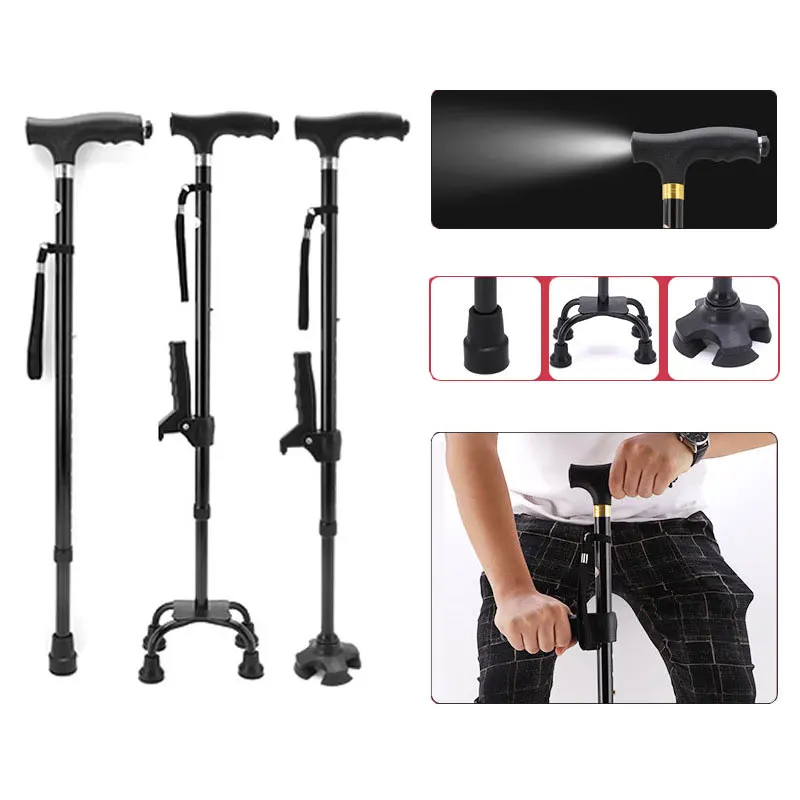 Walking Stick Telescopic Stick Elderly Crutches Multifunctional Outdoor Camping Trekking Hiking trekking pole walking stick trekking poles