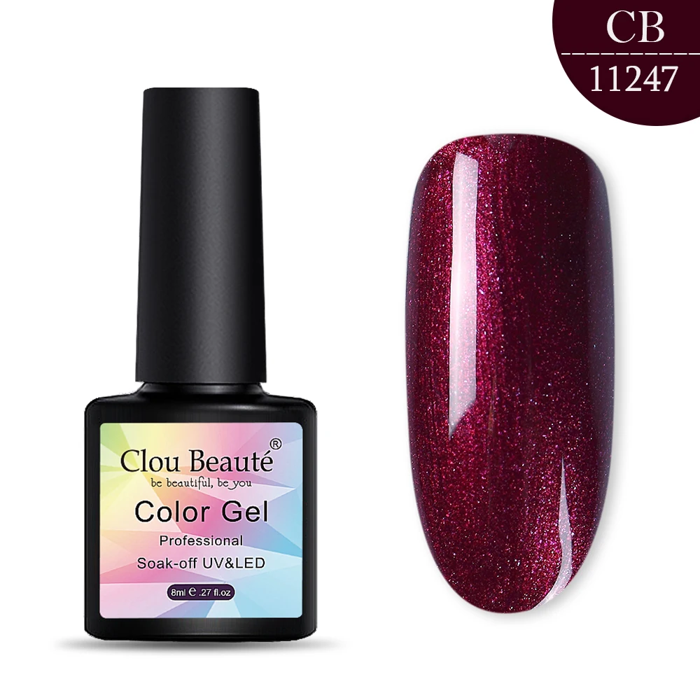 11247 Clou Beaute 8 мл гель лак для ногтей набор Гибридный Гель-лак неоновый гель Лак Блеск Гель-лак праймер Гель-лак для ногтей УФ Цвета ногтей - Цвет: 11247