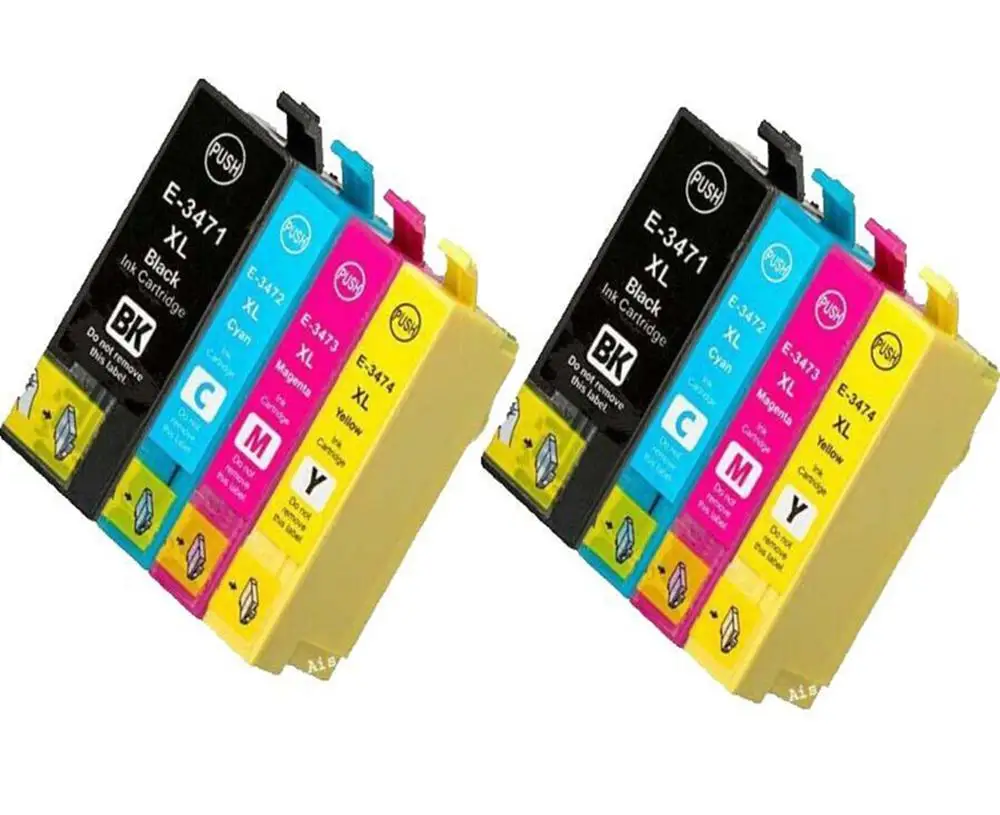 E3471-4-8PK совместимые чернильные картриджи для Epson 34XL WF-3720 WF-3720DWF WF-3725DWF