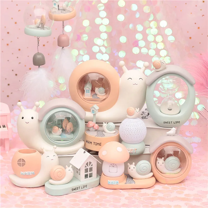  Cartoon LED Snail Lamp Night Light Night Desk Table Lamp Children Kids Birthday Christmas Gift Home - 4000067519400