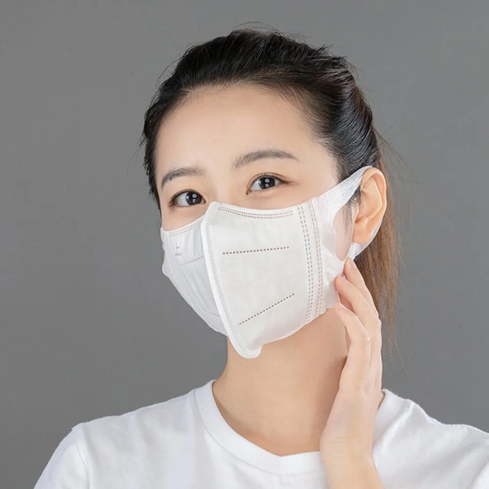 

50PCS / Box Disposable 3D Daily Protective Mask Popular 3 Layer Nonwoven Filter Cotton Elastic Ear Hook Activated Carbon Filter